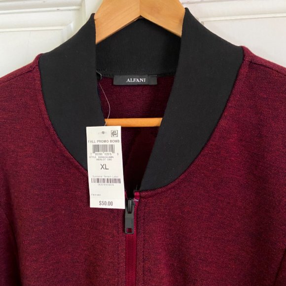 NWT, Men’s XL, Zip-Front Sweater Jacket - Picture 2 of 2